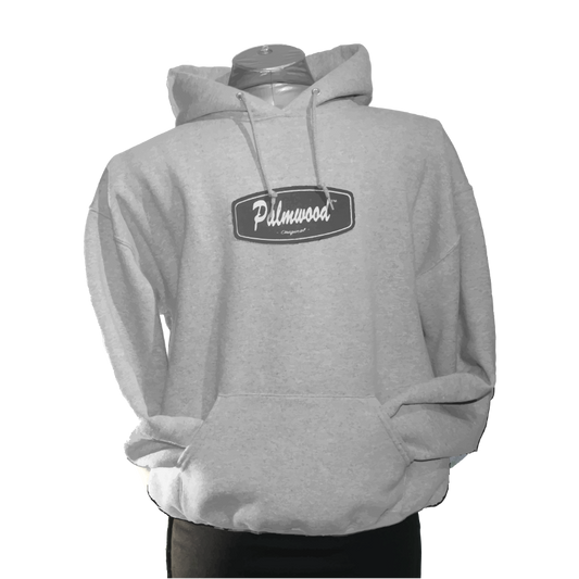 Palmwood Patch on a Grey Hoodie