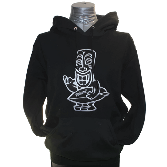 Embroidered Woodie on Black Hoodie